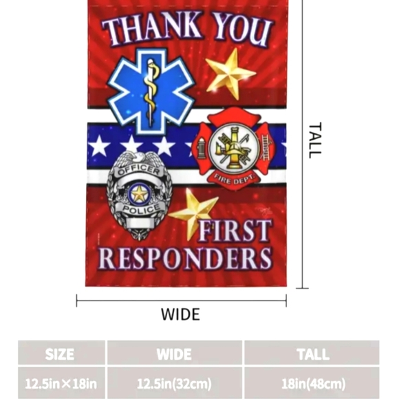 Garden Flag 12" X 18" Fade Resistance Printed Both Sides NWT RESCUE THANK YOU - Picture 4 of 5